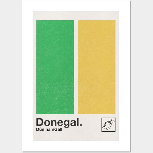 County Donegal / Original Retro Style Minimalist Poster Design Wall Art by feck!